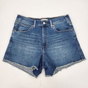 Levi's Heritage High Rise Blue Jean Shorts Denim Cut Off Size 12 31